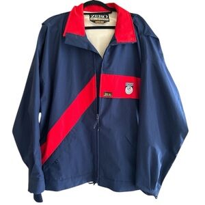 ZERO RETSTRICTION GOLF GORTEX WATERPROOF WINDPROOF JACKET Men’s Size XL Blue/Red